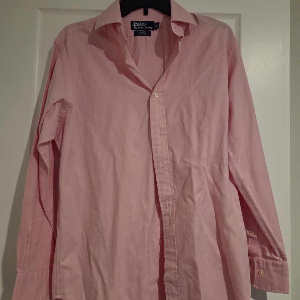 Ralph Lauren Men's Pink Casual Button Down Shirt